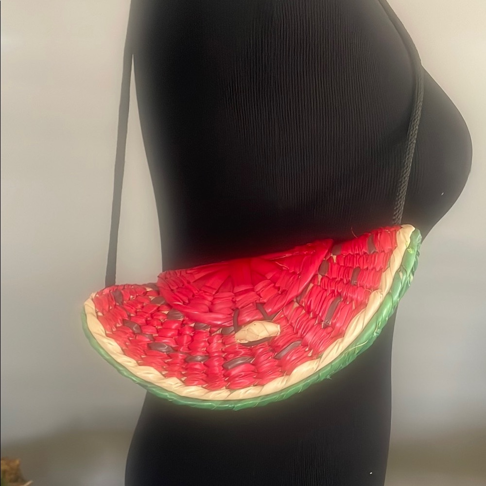 Watermelon Slice Woven NWOT Crossbody Bag